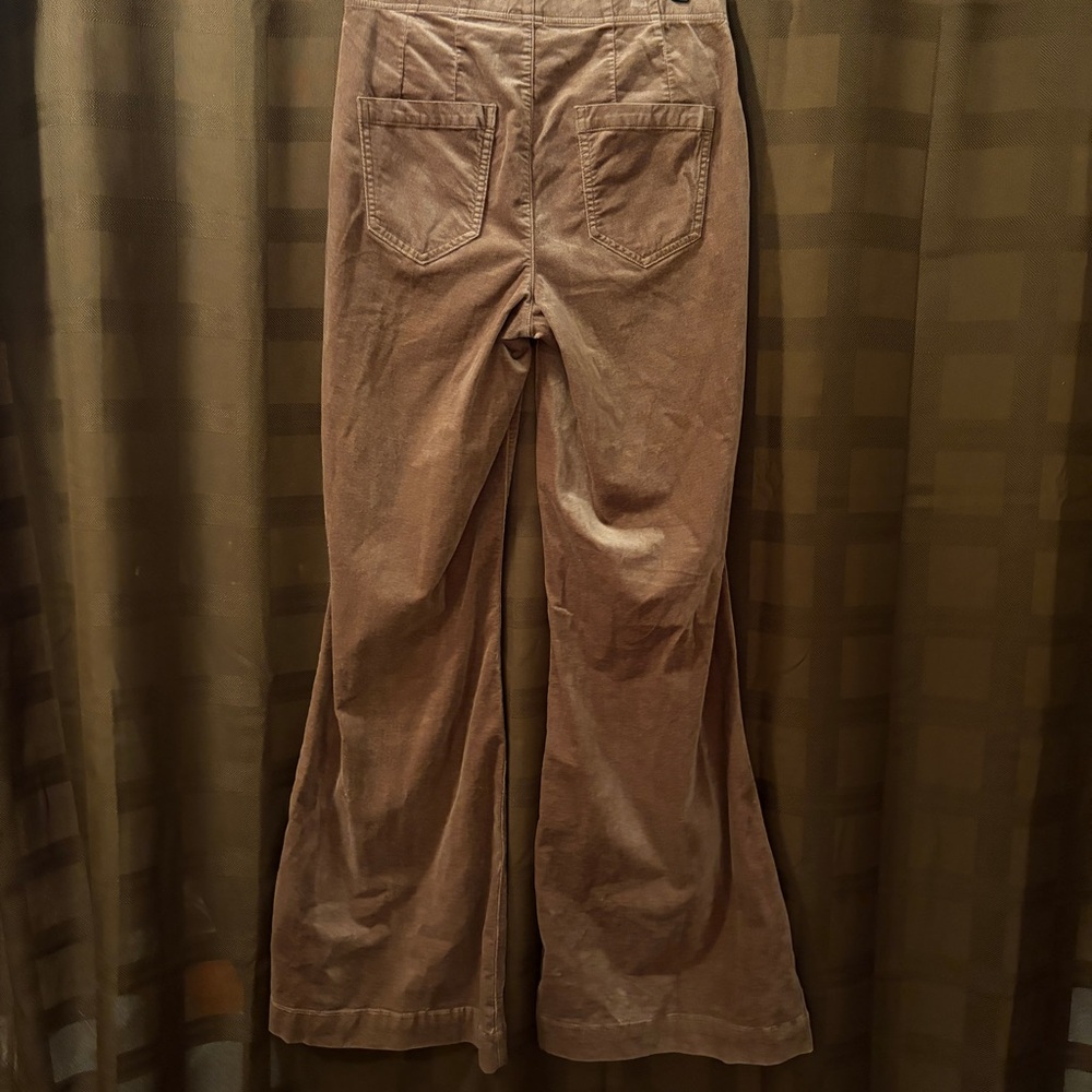 PILCRO Velvet Pull-On Mid-Rise Retro Flare Jeans size 26 in Brown - Picture 4 of 6
